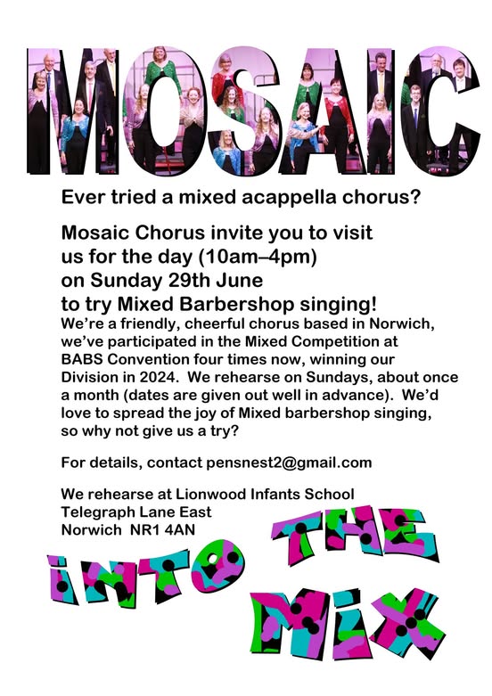 Come and Sing with Mosaic!